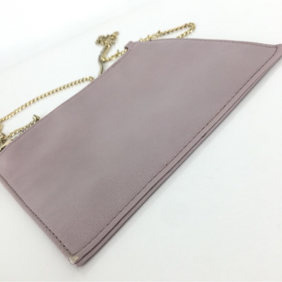 Big Buddha Small Crossbody Bag Lavender Purple With Gold Chainlink Strap - Picture 12 of 14